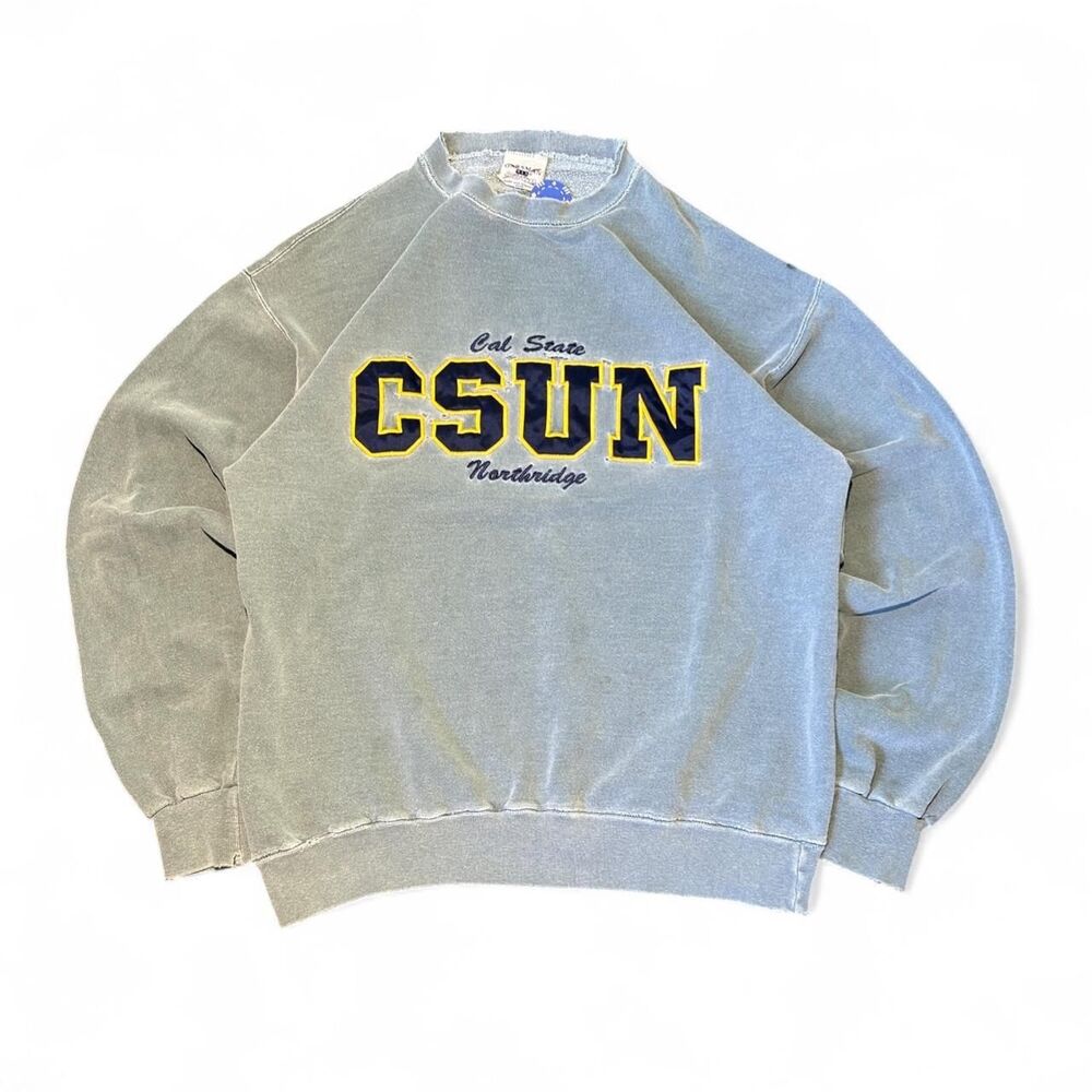 Vintage 80s CSUN distressed faded Oarsman heavyweight crewneck sweatshirt